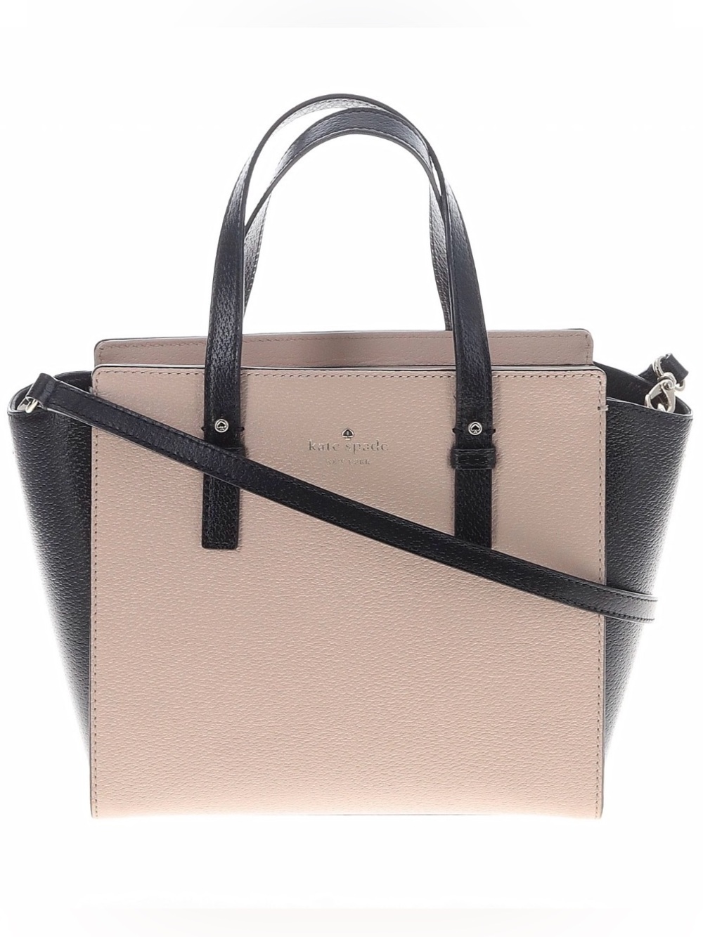 kate spade Grand Street Hayden Leather Satchel in Blush/Black